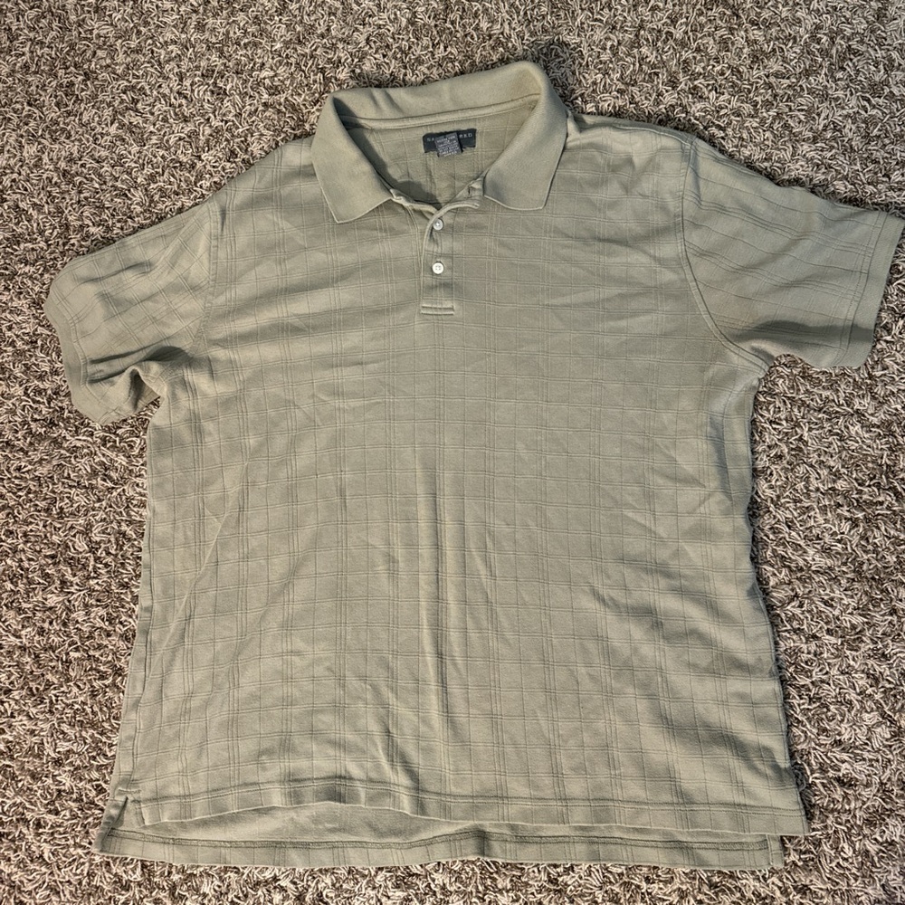 Saddlebred Sage Green Men’s XL Vintage Golf Polo. Thrifted, never worn (by me).